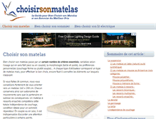 Tablet Screenshot of choisirsonmatelas.com